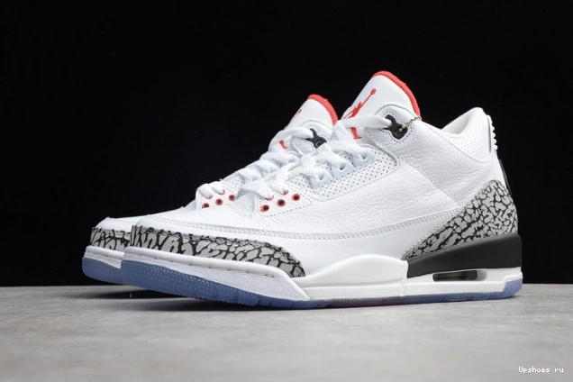 Free Cement Throw Jordan Line White Air 3 Retro 923096-101 0811